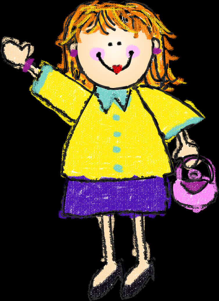 Happy Teacher Cartoon Waving Clipart