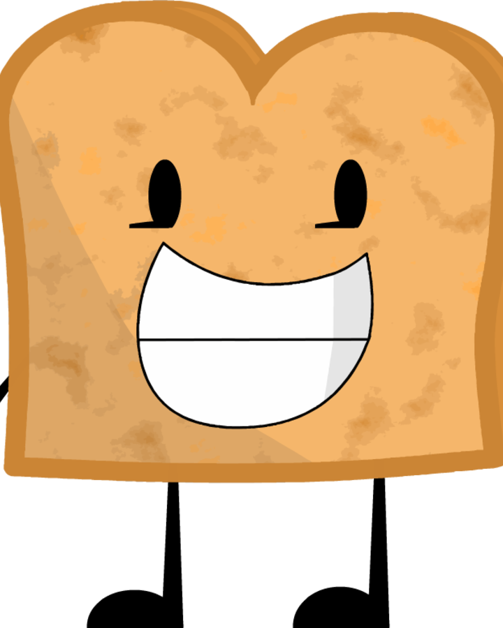 Happy Toast Cartoon Character