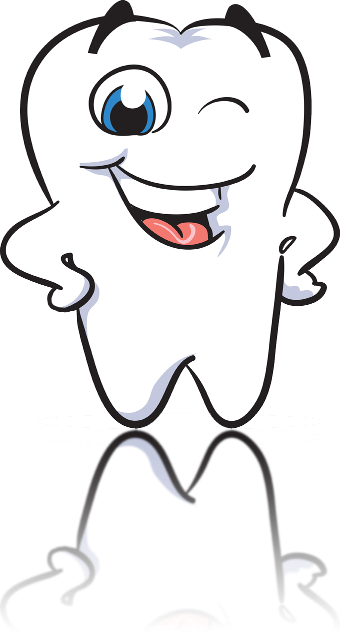 Happy Tooth Cartoon Character