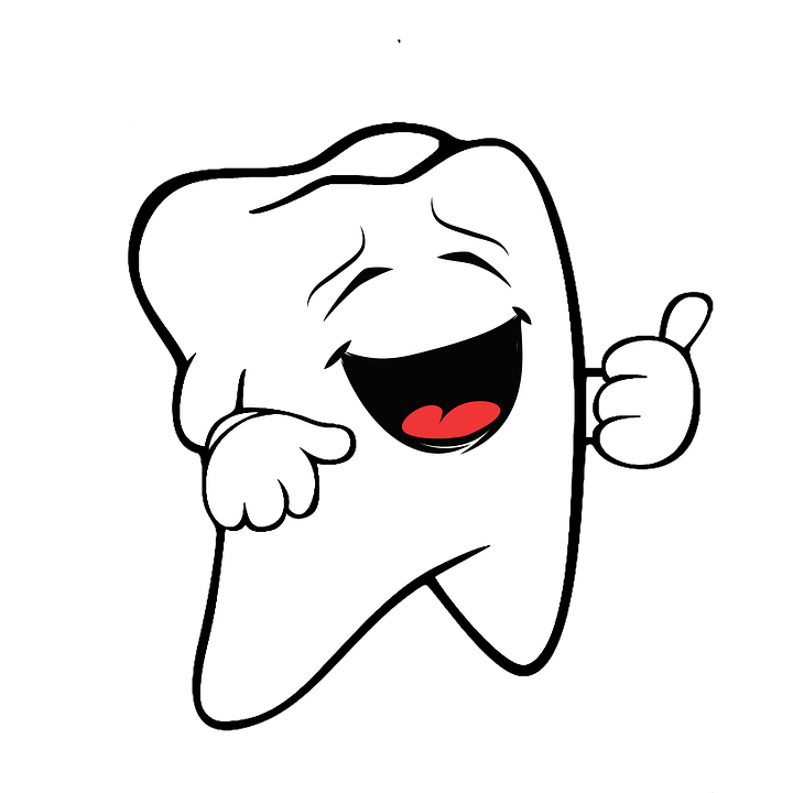 Happy Tooth Cartoon Giving Thumbs Up