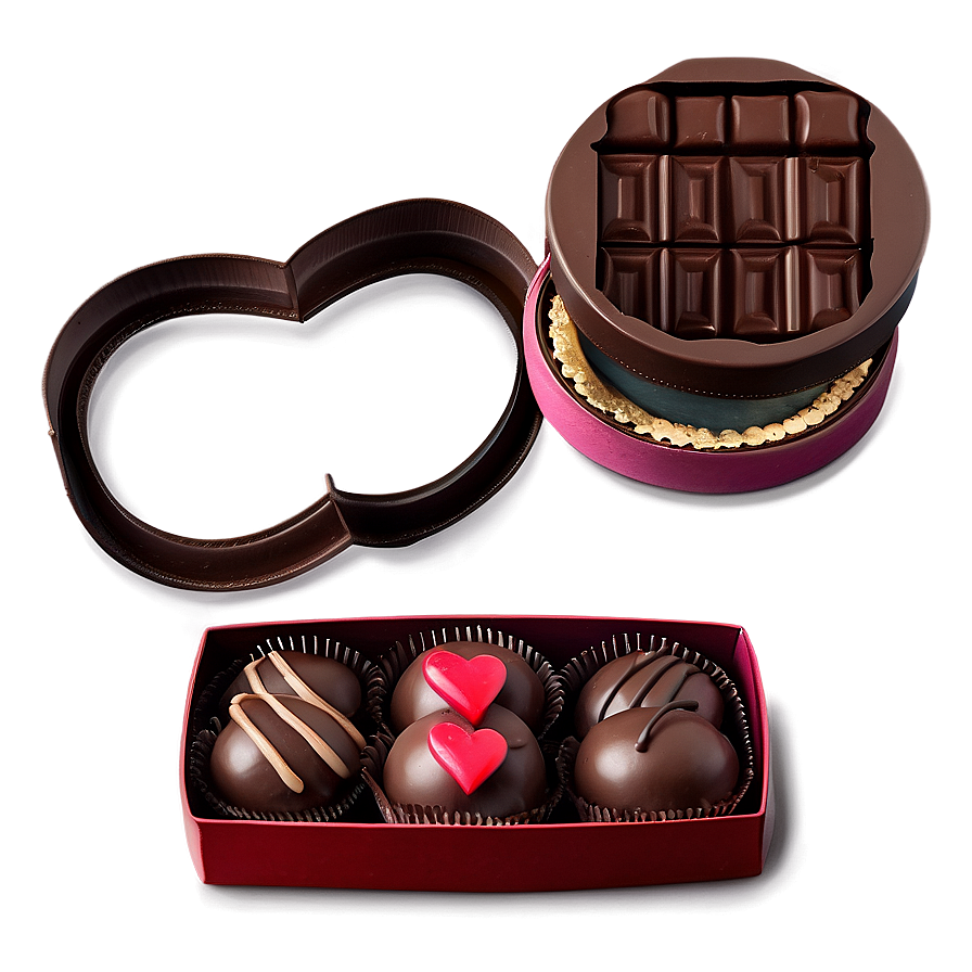 Happy Valentine's Day Chocolate Box Png Per33