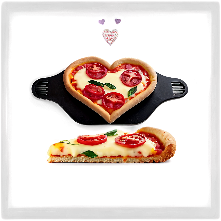 Happy Valentine's Day Heart Shaped Pizza Png 06202024