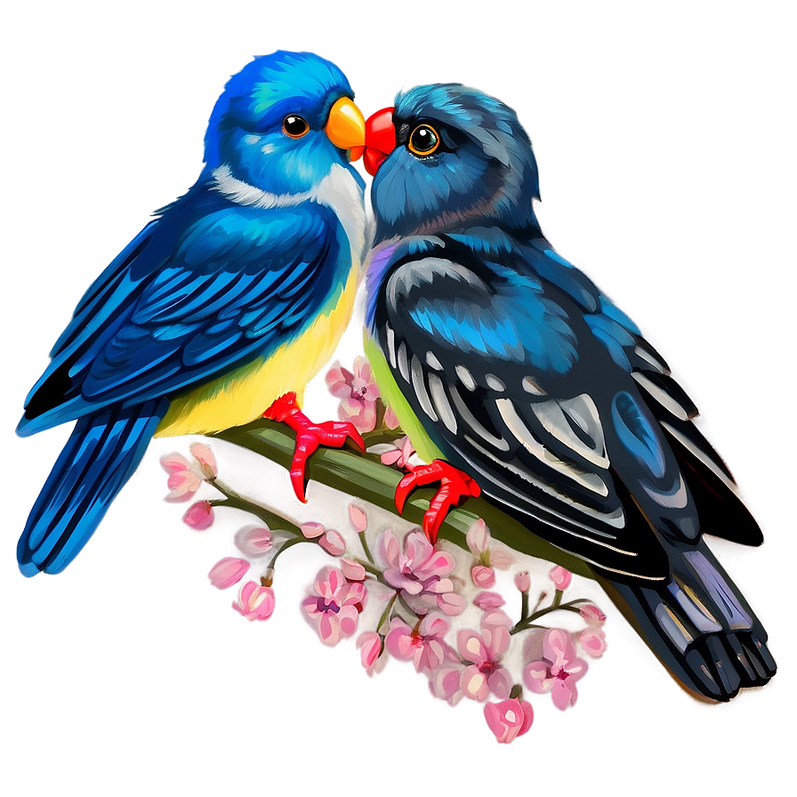 Happy Valentine's Day Love Birds Png 06202024