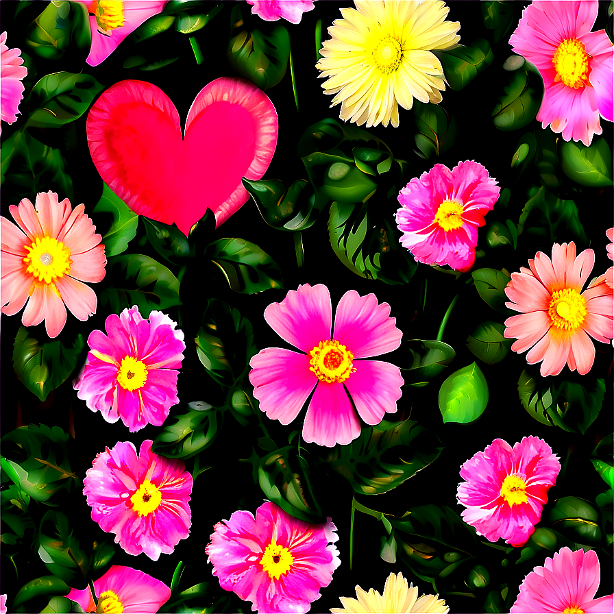 Happy Valentines Day Flowers Png Kxy48