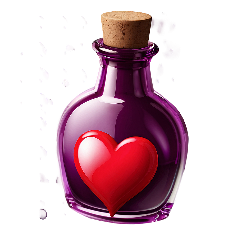 Happy Valentines Love Potion Bottle Png 86