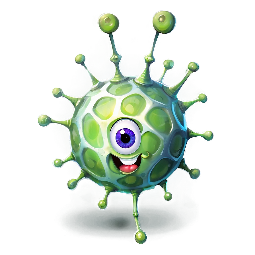 Happy Virus Cartoon Png 06282024