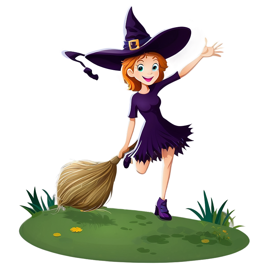 Happy Witch Cartoon Png Xvg