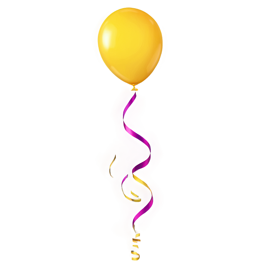 Happy Yellow Balloon Png Qvl34