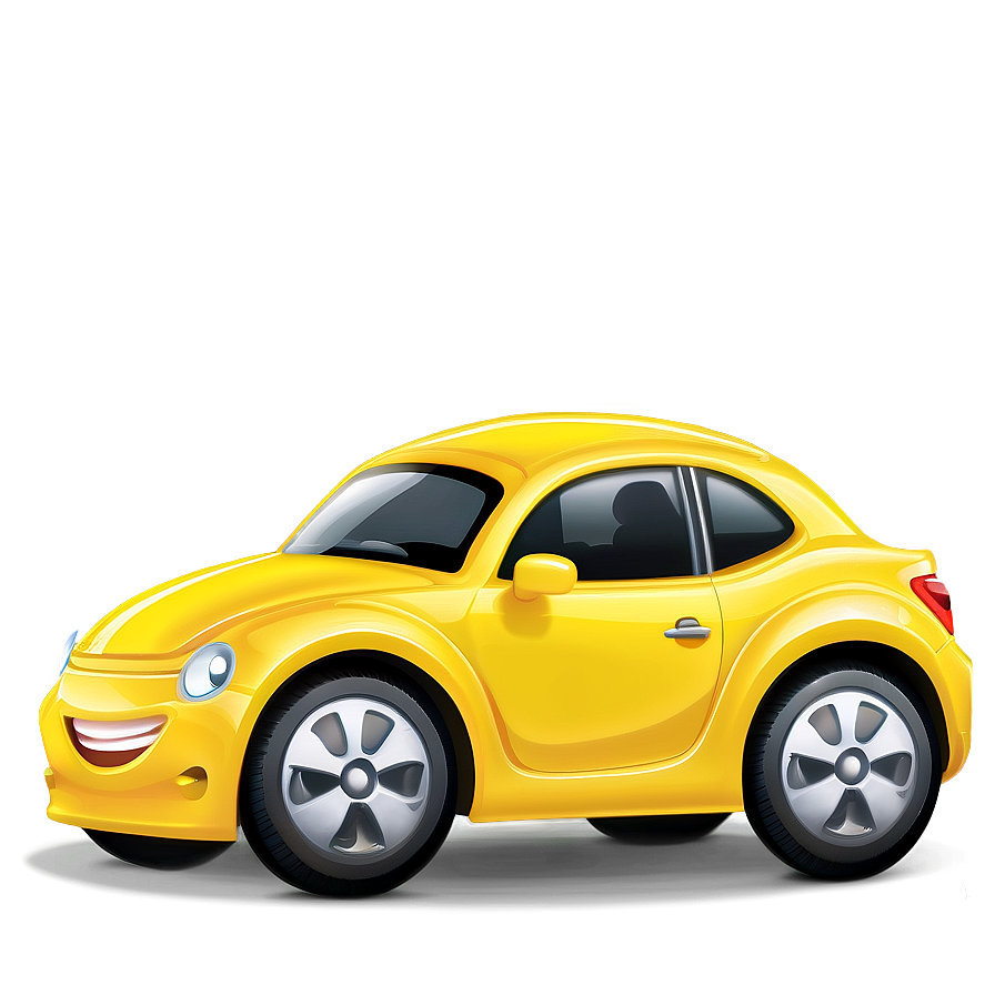 Happy Yellow Car Cartoon Png 06292024