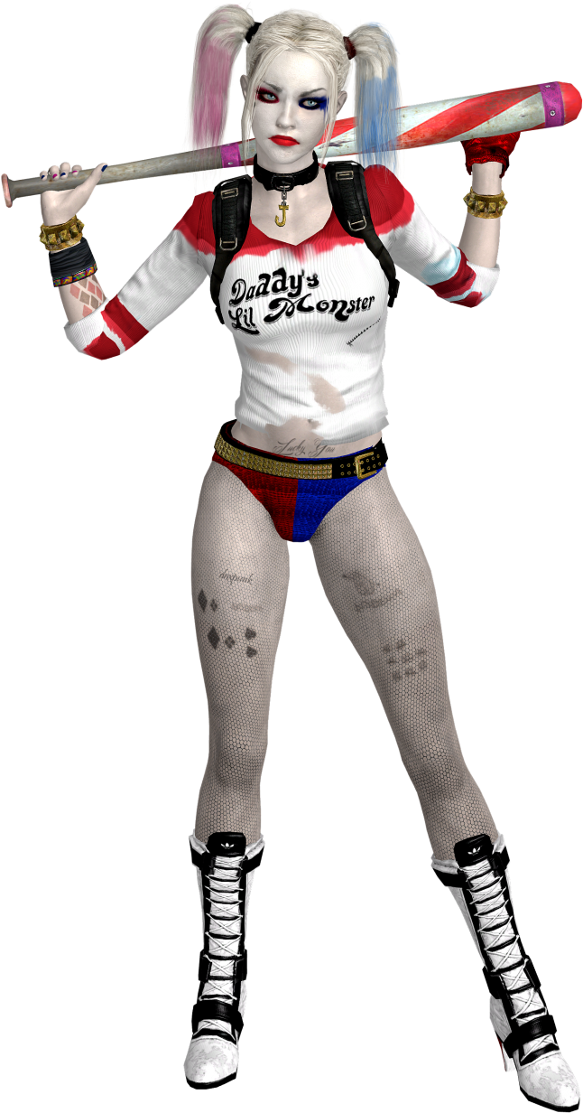 Harley Quinn Baseball Bat Pose