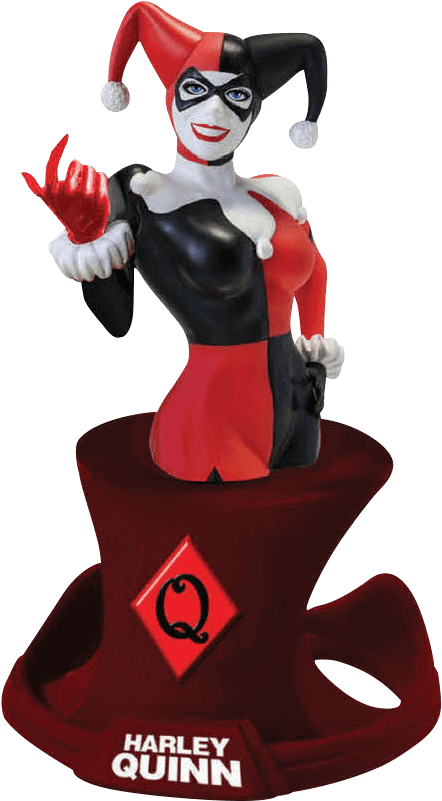 Harley Quinn Figurine Emerging From Hat