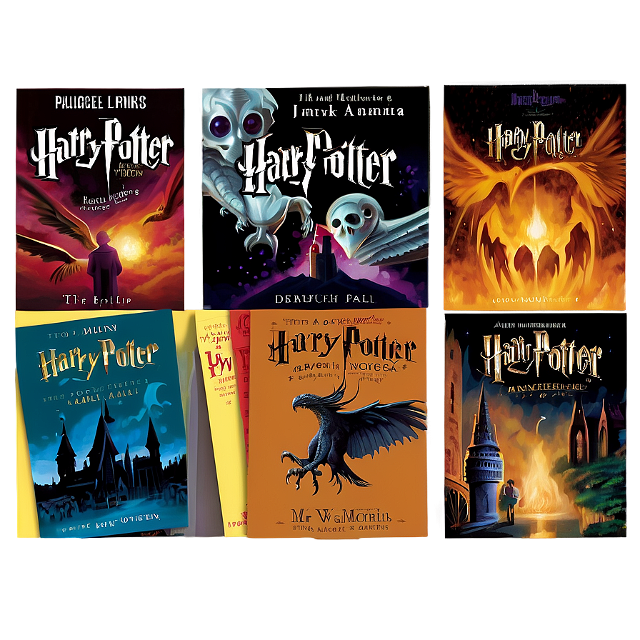 Harry Potter Paperback Editions Png 06272024