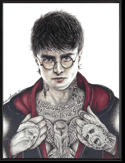 Harry Potter Tattooed Portrait