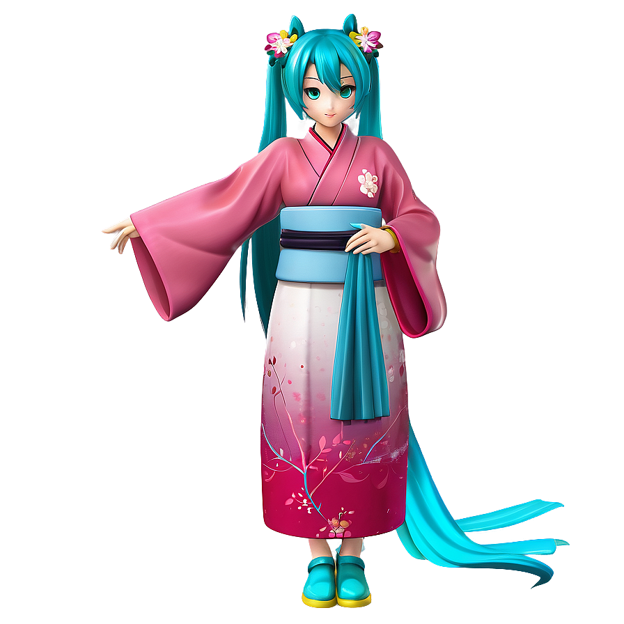 Hatsune Miku In Kimono Png 97