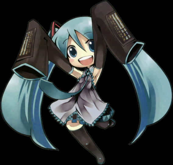 Hatsune Miku Joyful Pose