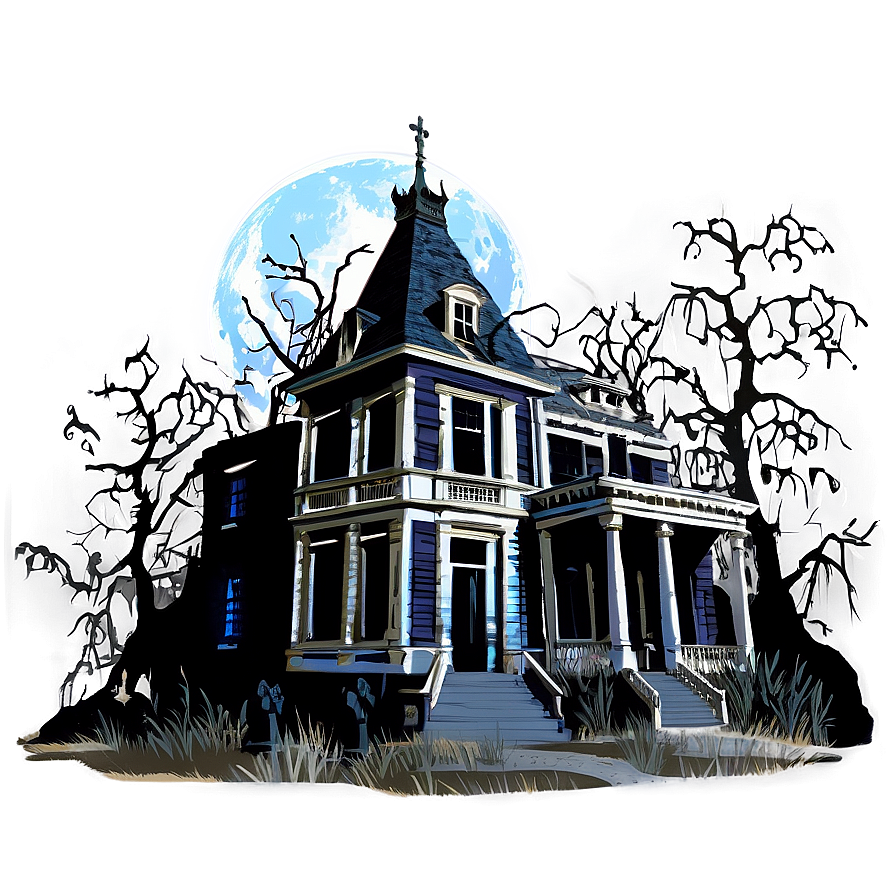 Haunted Dark Mansion Png Acn49