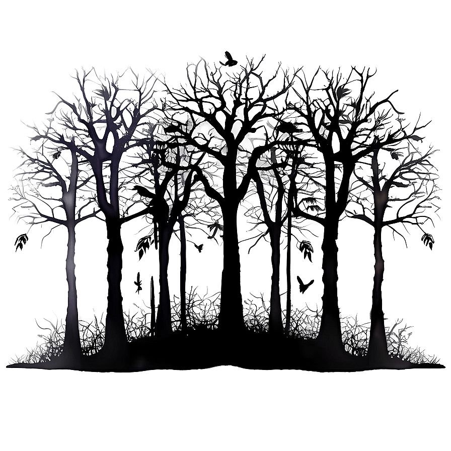 Haunted Forest Silhouette Png Gfe55