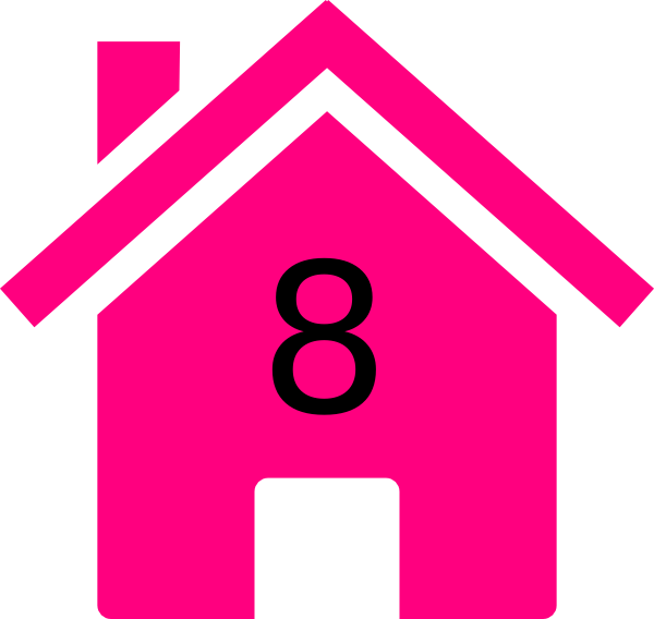 Haunted_ House_ Icon_ Pink_ Background