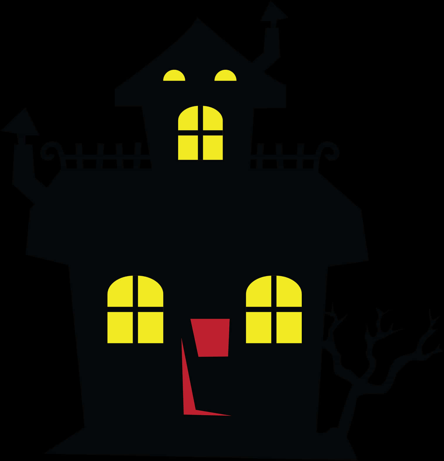 Haunted House Silhouette