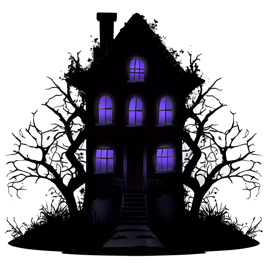 Haunted House Silhouette Png 67