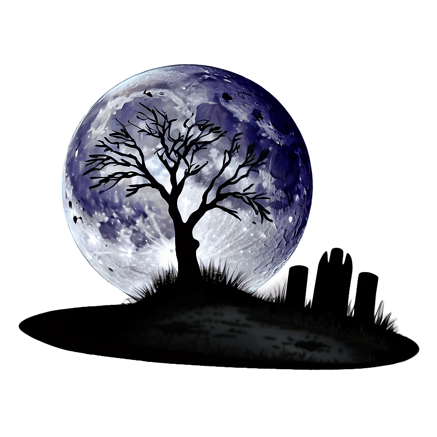 Haunted Moonlit Night Png 06202024