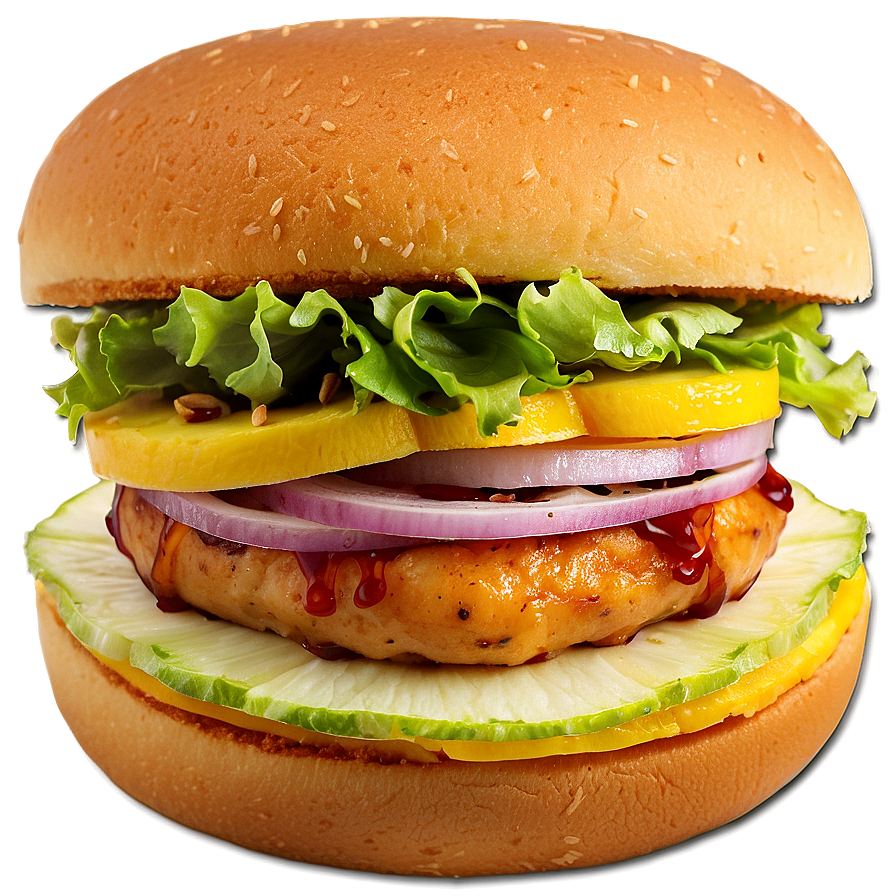 Hawaiian Chicken Hamburger Png Mlo