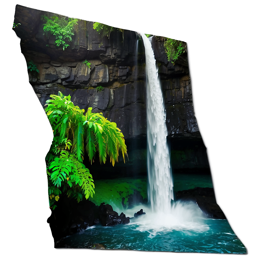 Hawaiian Islands Majestic Waterfalls Png Omf