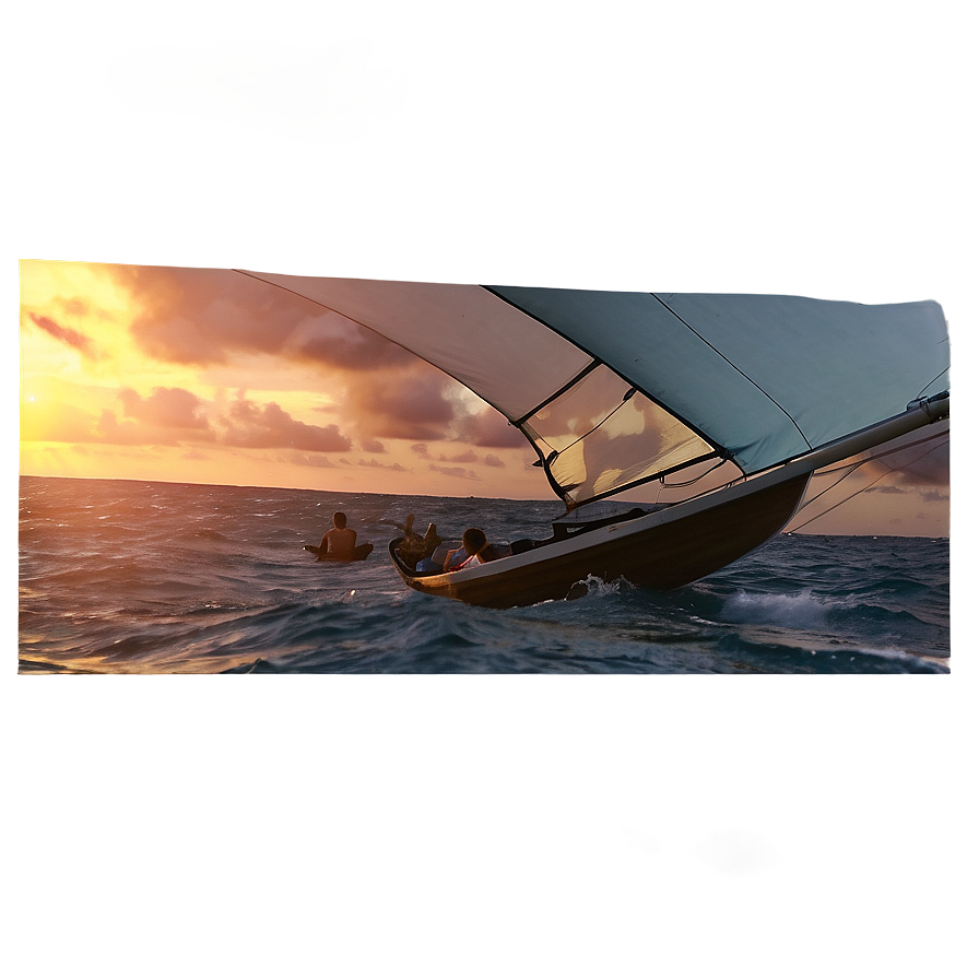 Hawaiian Islands Sunset Sail Png 93