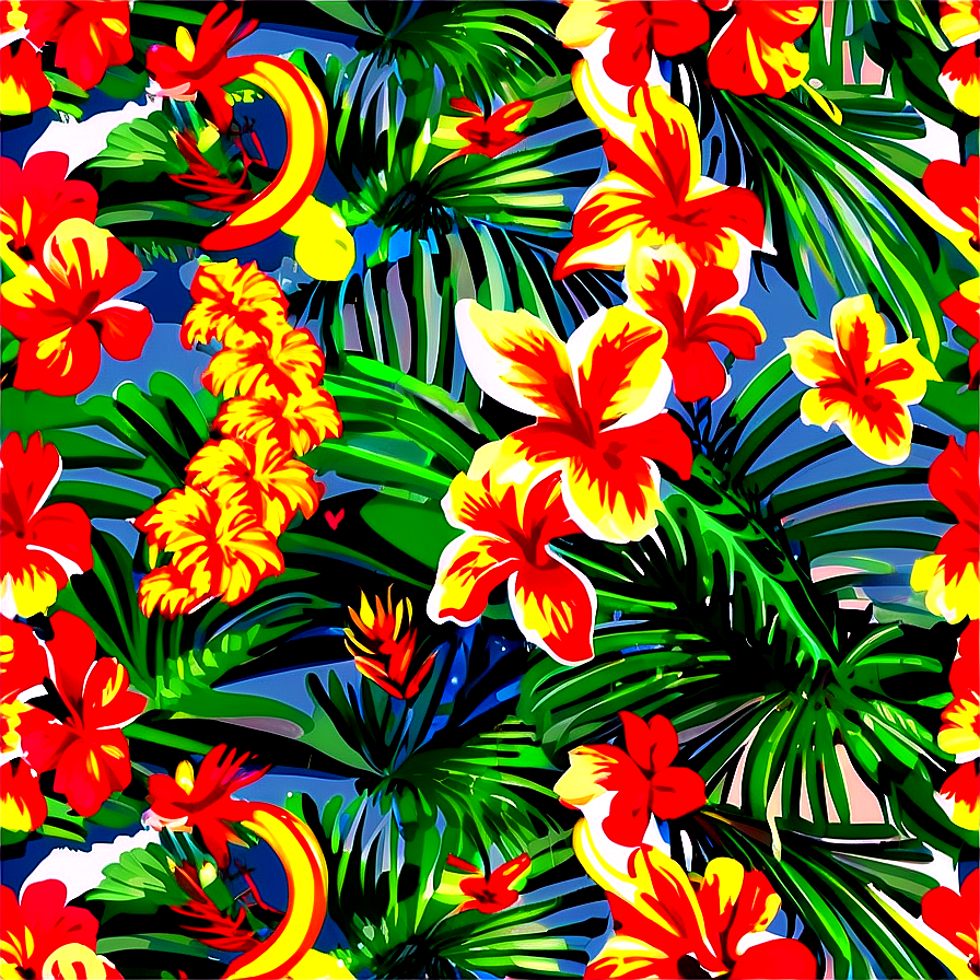 Hawaiian Shirt Print Png Elv