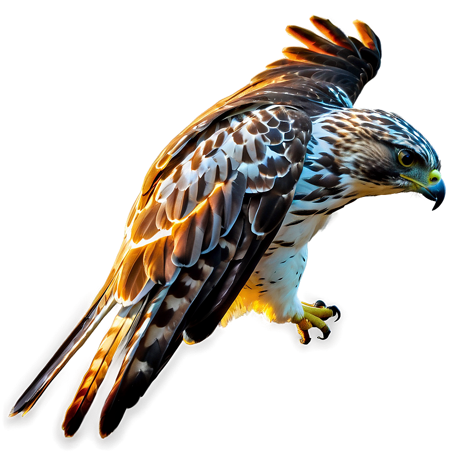 Hawk Flight At Dawn Png Qjl50