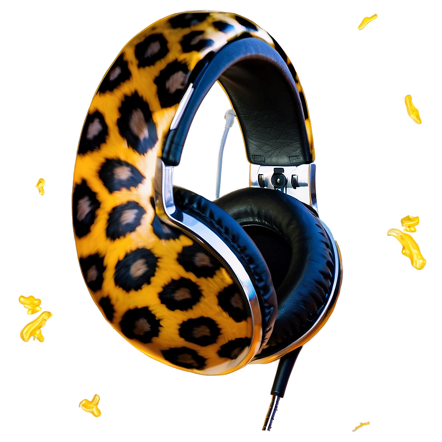 Headphones With Animal Print Png Pbe