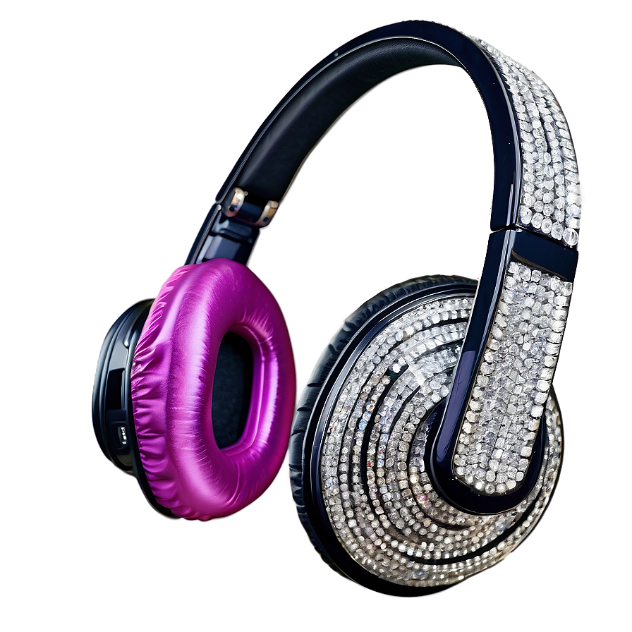 Headphones With Diamond Bling Png 05042024