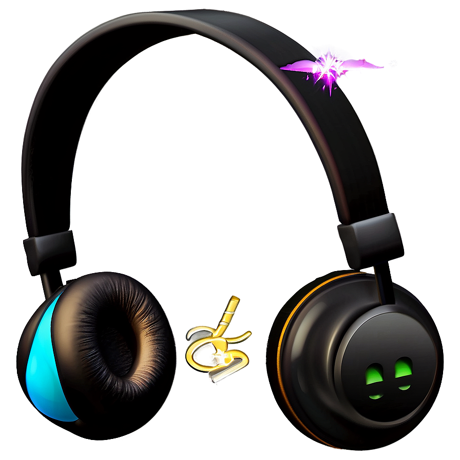 Headphones With Emoji Design Png 05042024