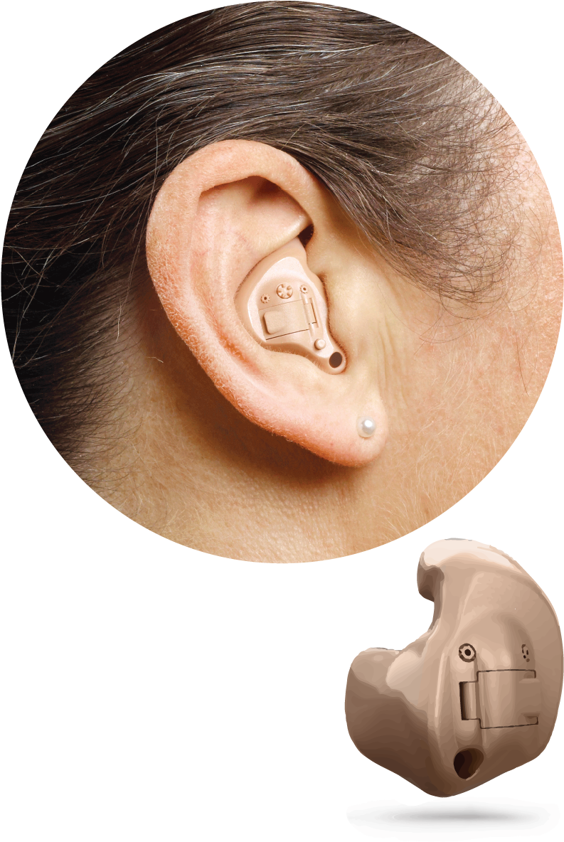 Hearing Aid In Ear Close Up