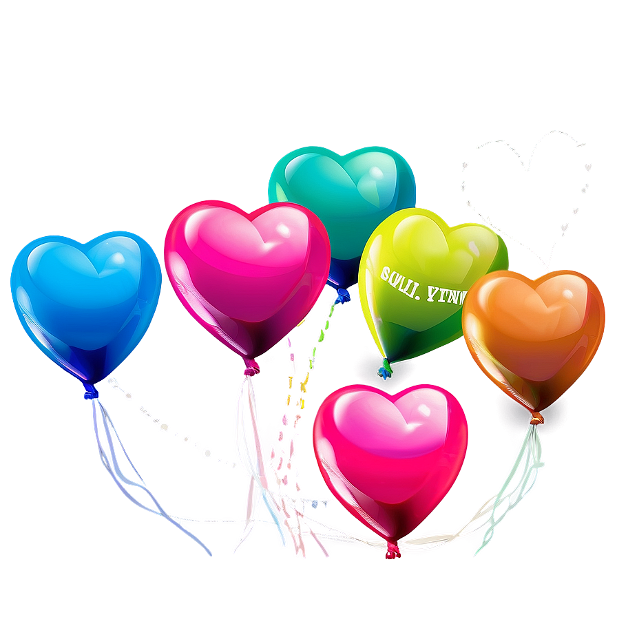 Heart Balloon With Message Png Rso