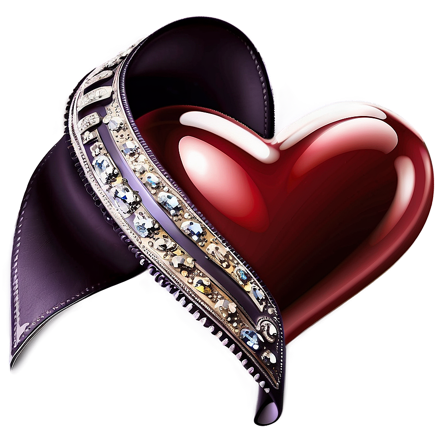 Heart Clipart With Ribbon Png 05252024