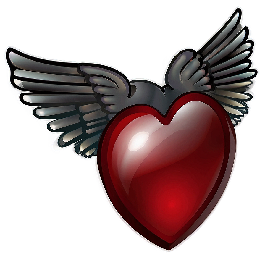 Heart Clipart With Wings Png 25