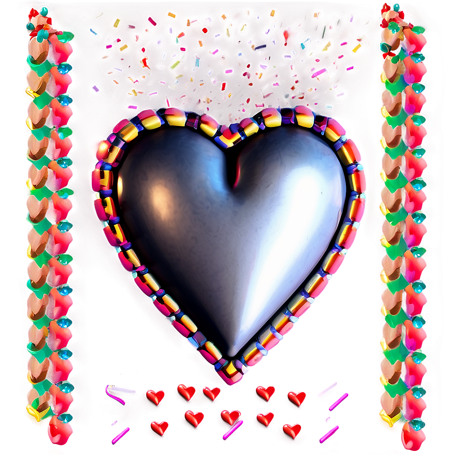 Heart Confetti Celebration Png D