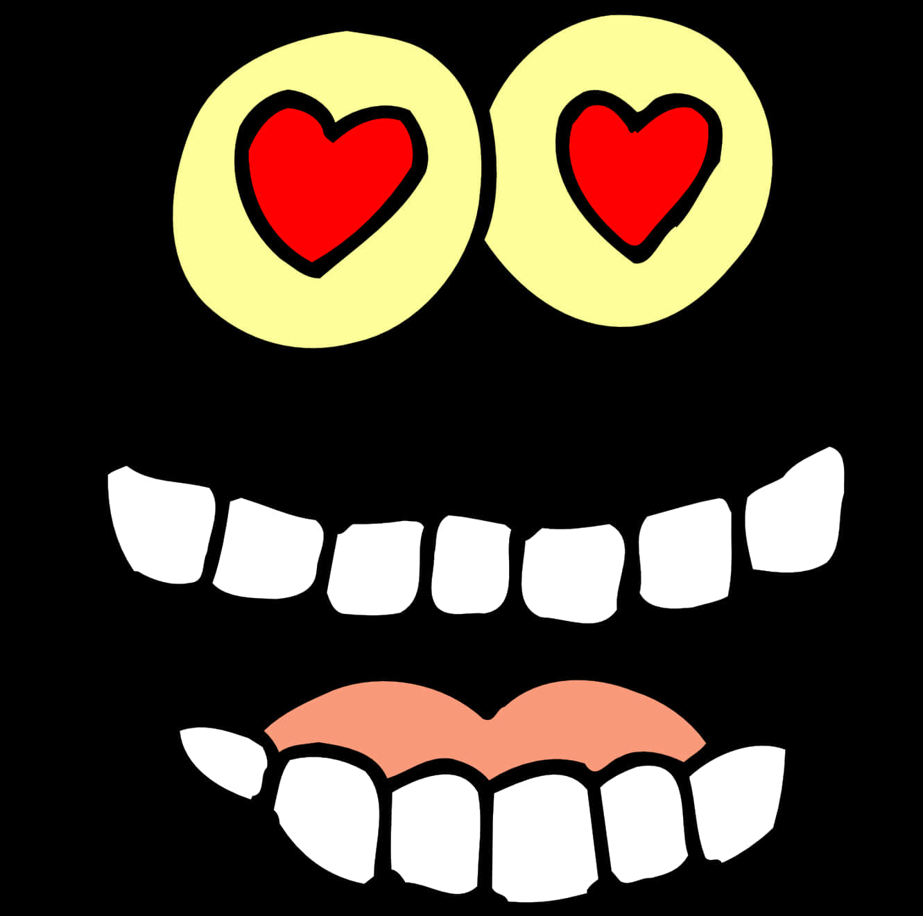 Heart Eyed Smiley Face Graphic