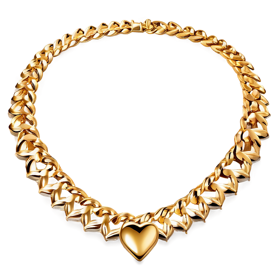 Heart Gold Necklace Png 57