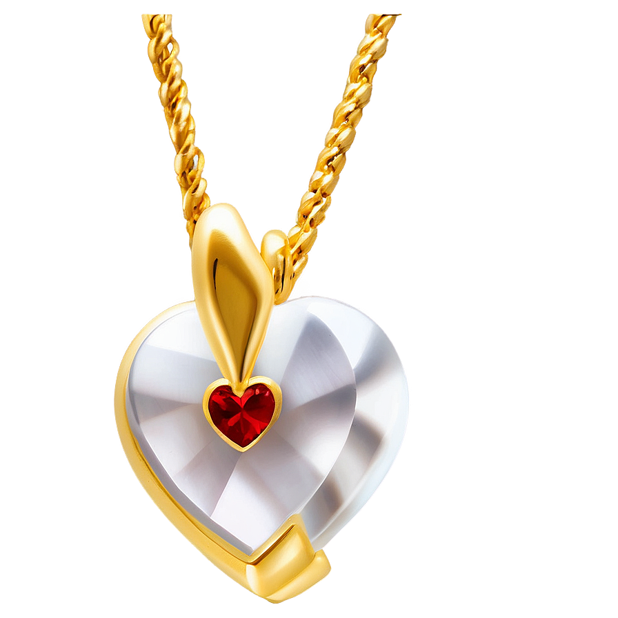 Heart Gold Necklace Png Xqp