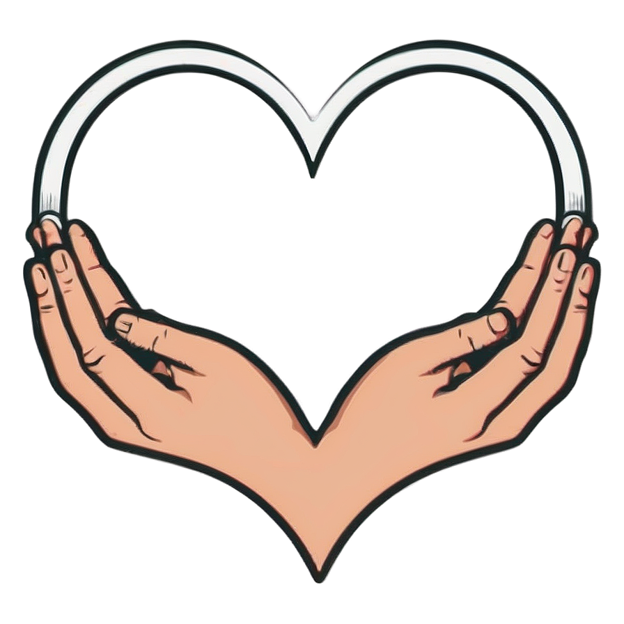 Heart Hands Drawing Png 06292024