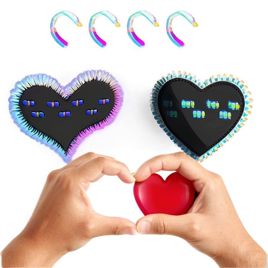 Heart Hands Emoji Png Bli