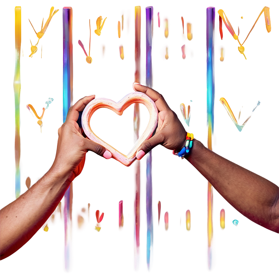 Heart Hands Rainbow Filter Png Sor2