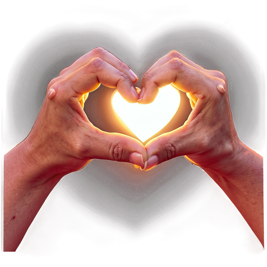 Heart Hands Sunset Png Nsr