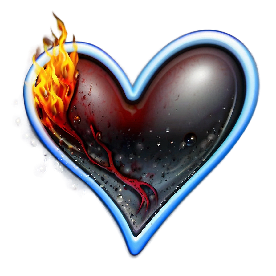 Heart In Flames Png 50