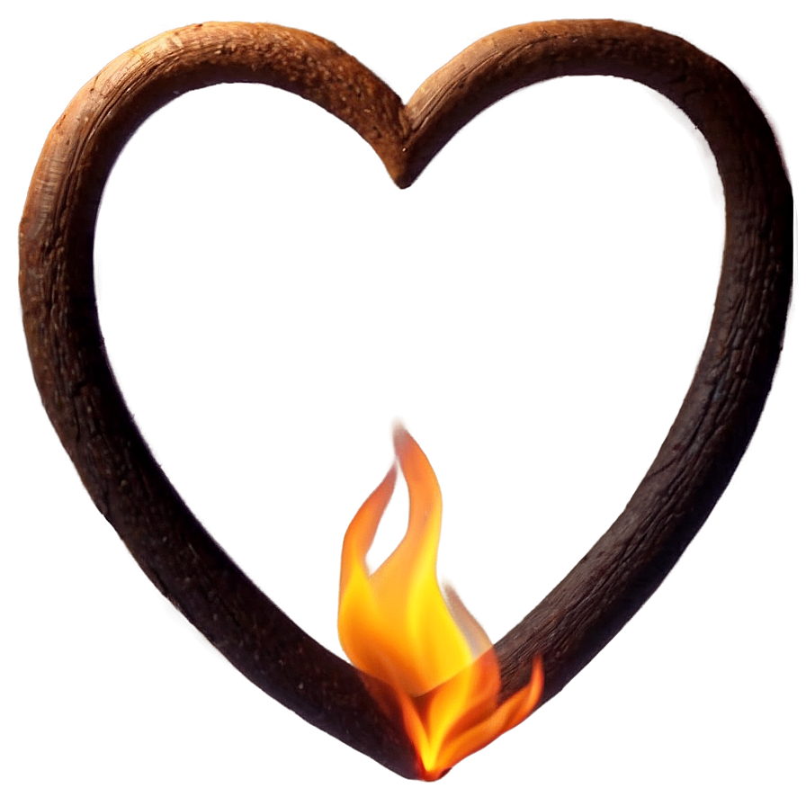 Heart In Flames Png Hdc85