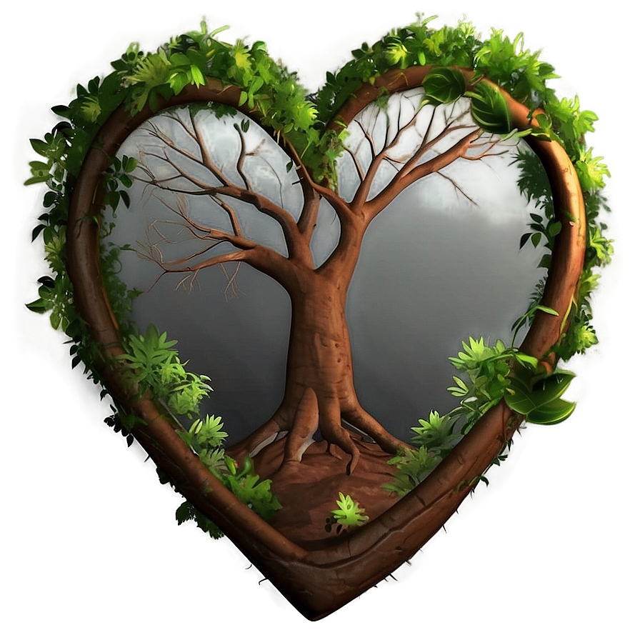 Heart In Nature Scene Png A