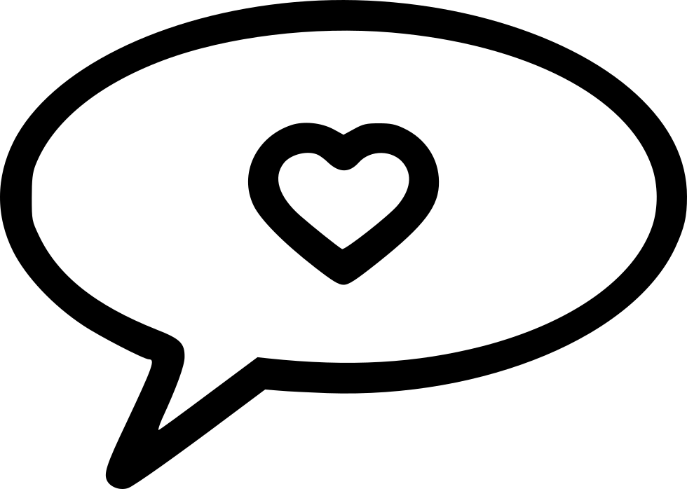 Heart In Speech Bubble Icon