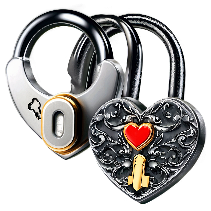 Heart Lock And Key Png B